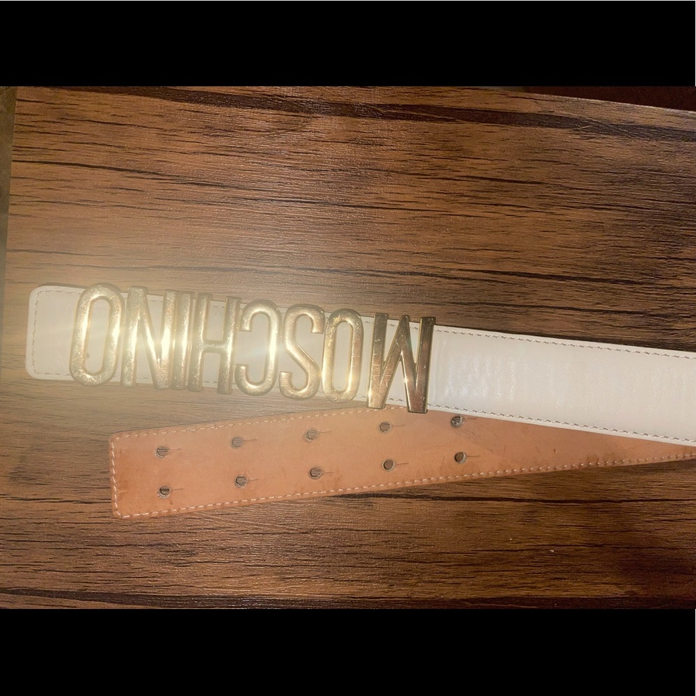 Cream Moschino Belt